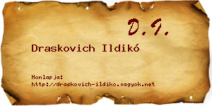 Draskovich Ildikó névjegykártya