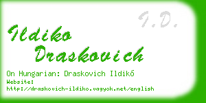 ildiko draskovich business card